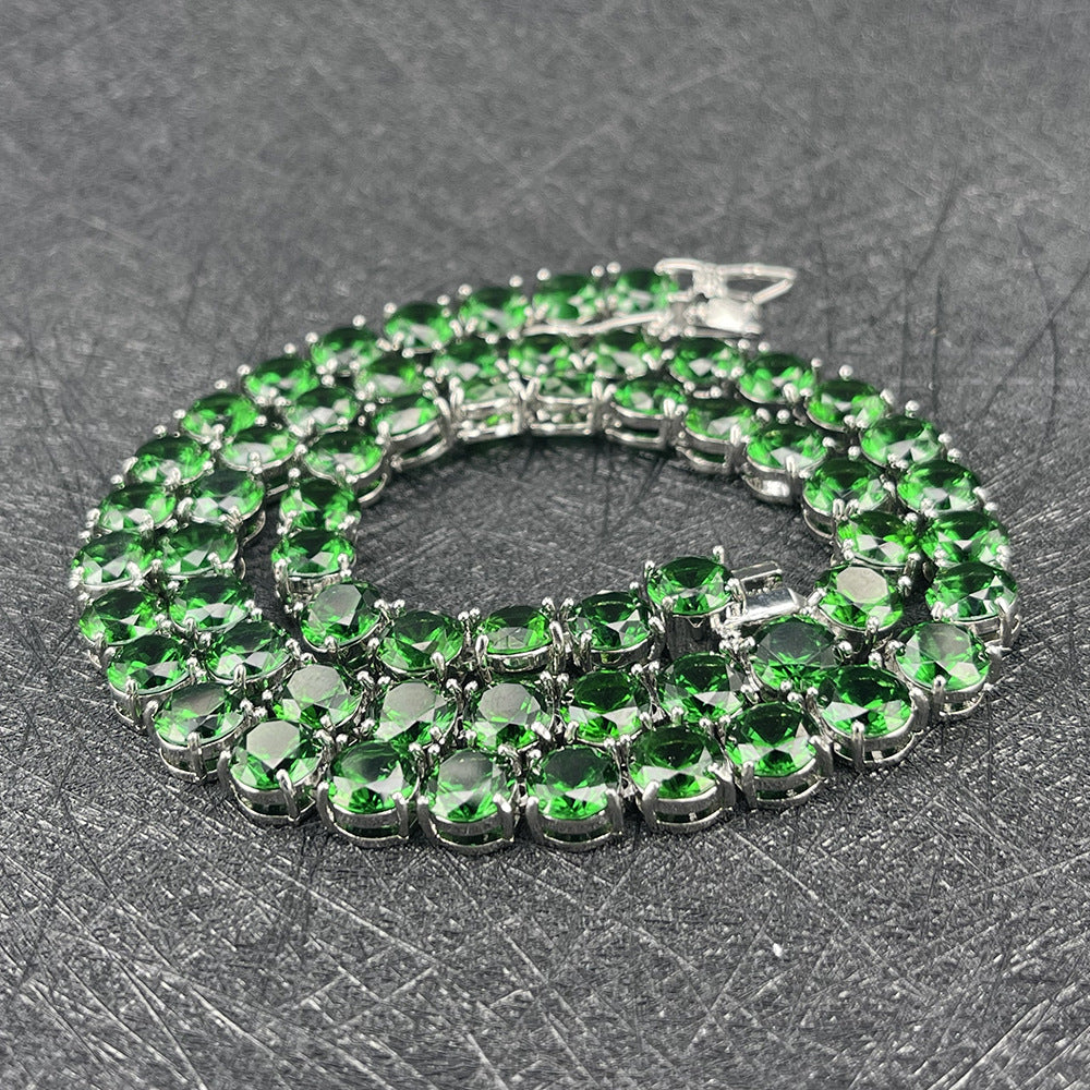 Corrente-cordao-colar-Riviera-Verde-green-Ice-Cravejada-7mm