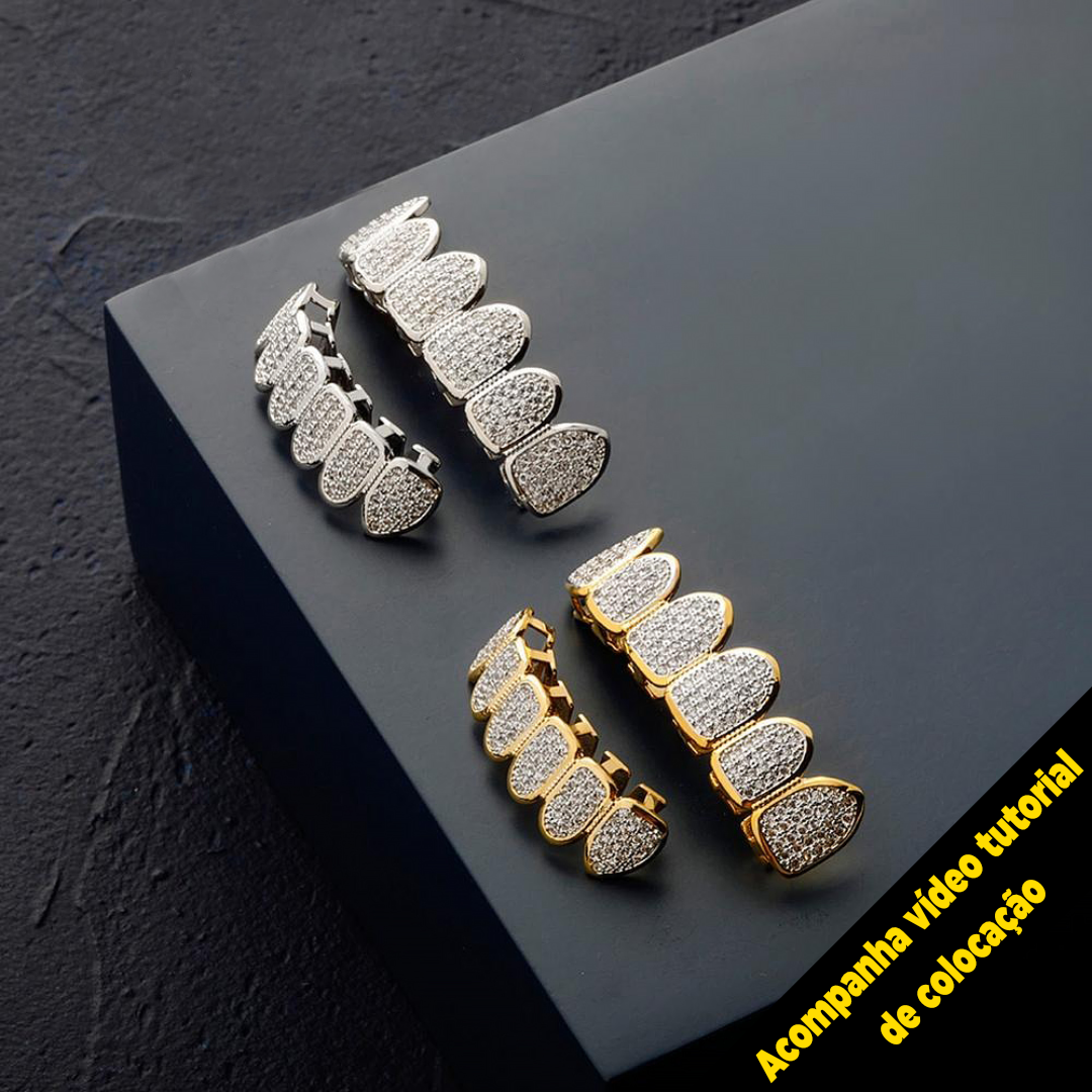 Grillz Type Lil Pump Ice Cravejado (Acompanha Massa Modeladora