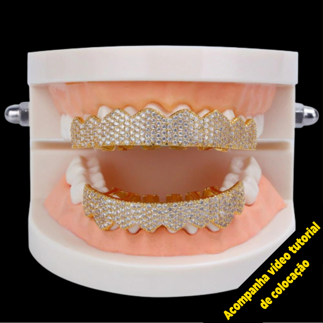 Grillz Lil Wayne Ice Cravejado (Acompanha Massa Modeladora)