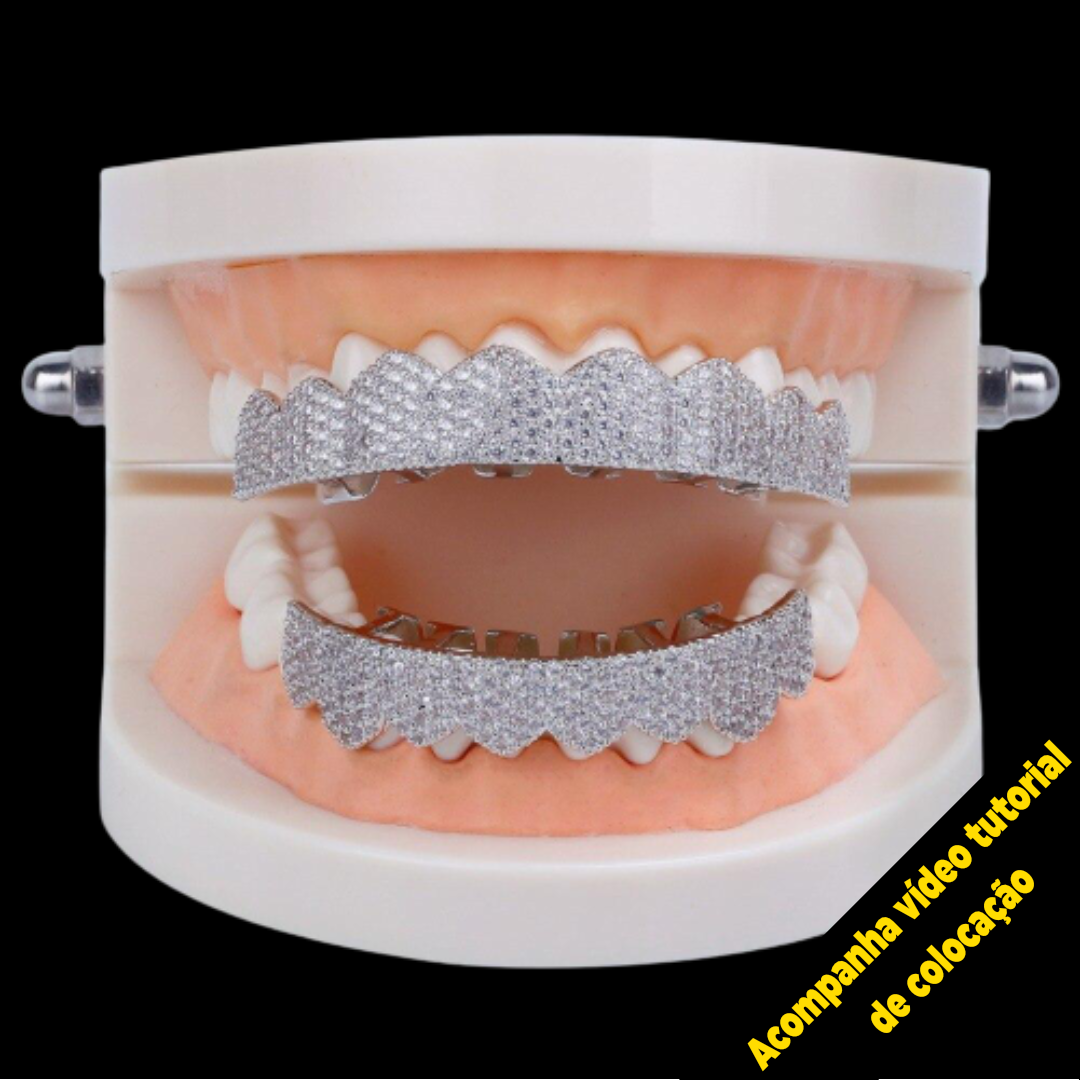 Grillz Lil Wayne Ice Cravejado (Acompanha Massa Modeladora)