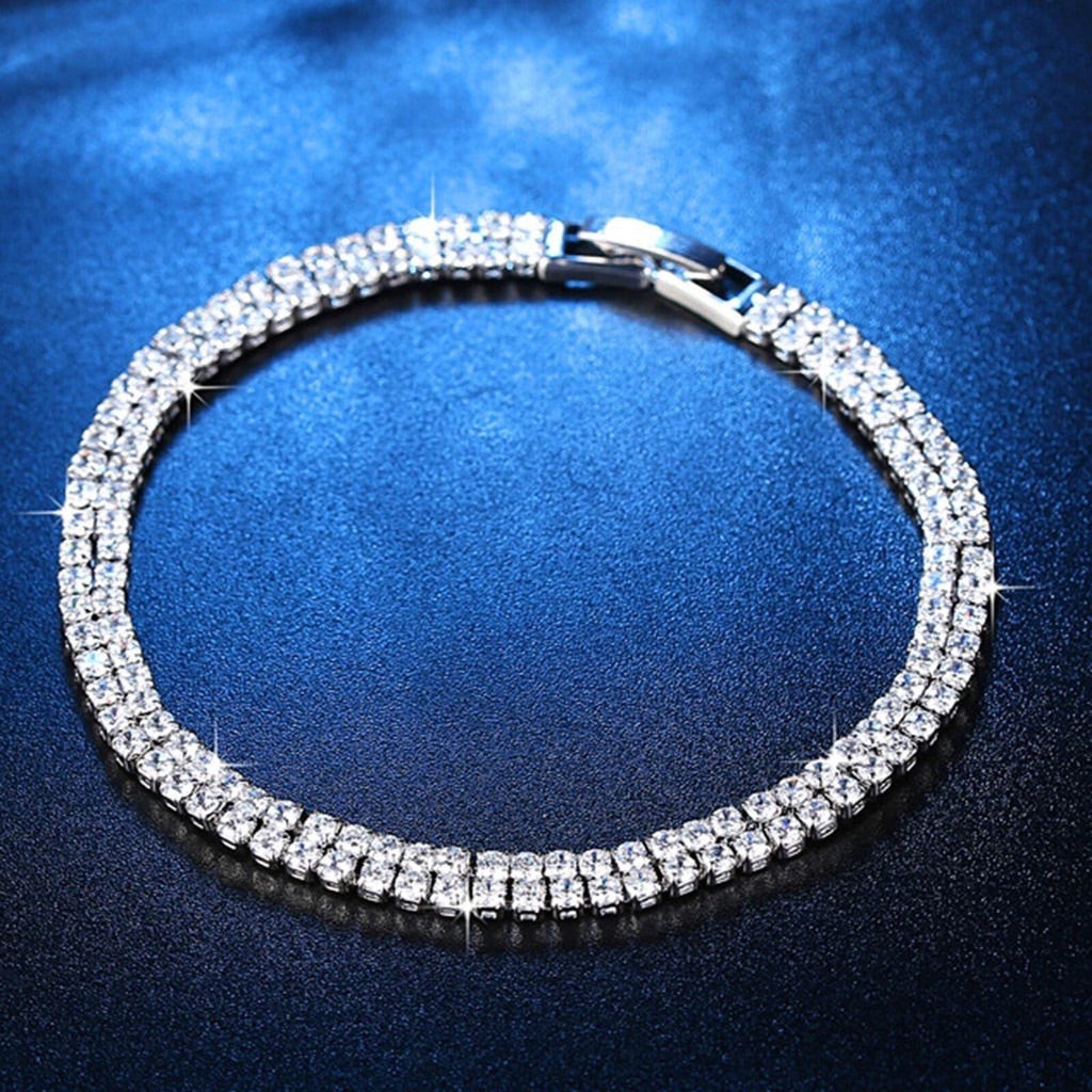 Pulseira Riviera Dupla (Ice Cravejada) 5mm