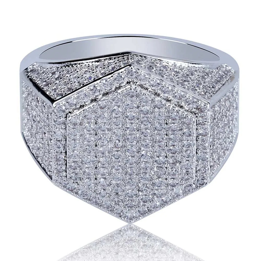 Anel Hexagonal (Ice Cravejado)