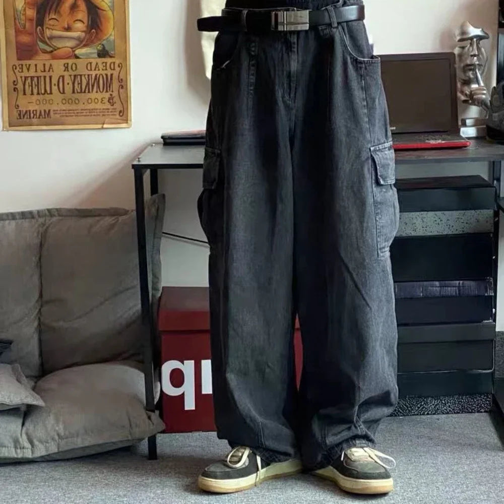 Calça Larga Black Gray