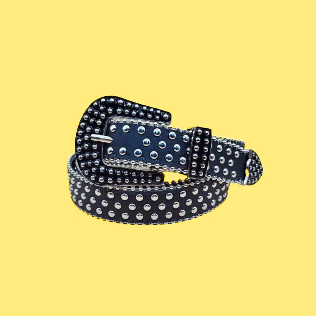 Cinto Rockstar Preto (Cravejado em Brilhantes)