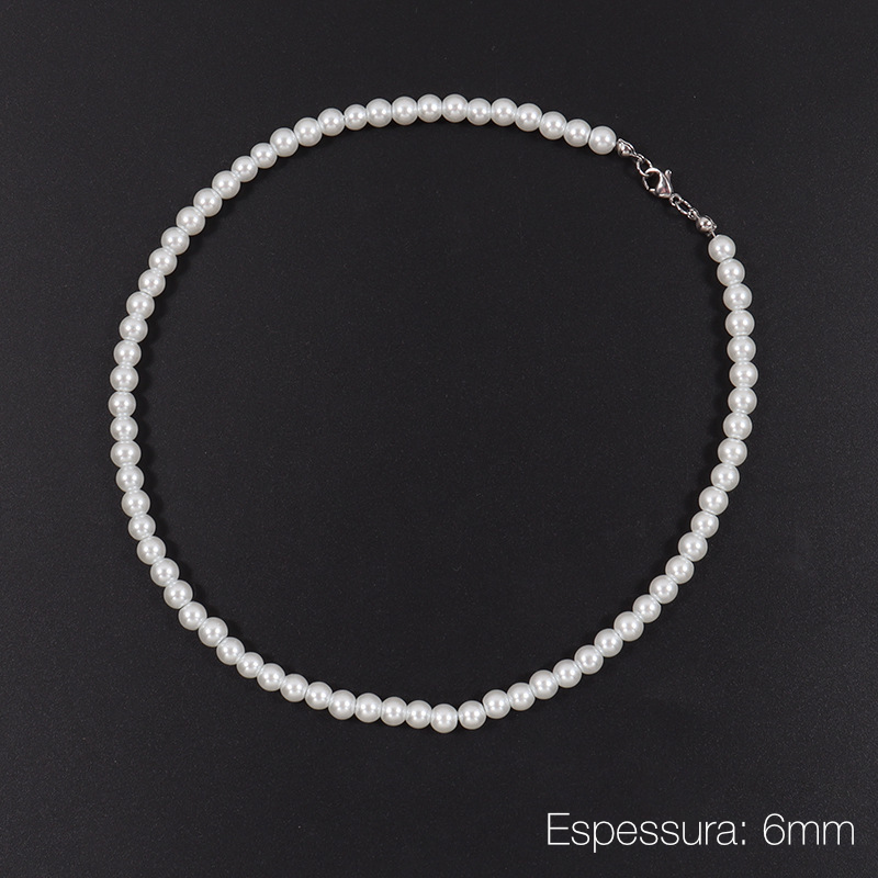 Colar de Pérolas 6mm