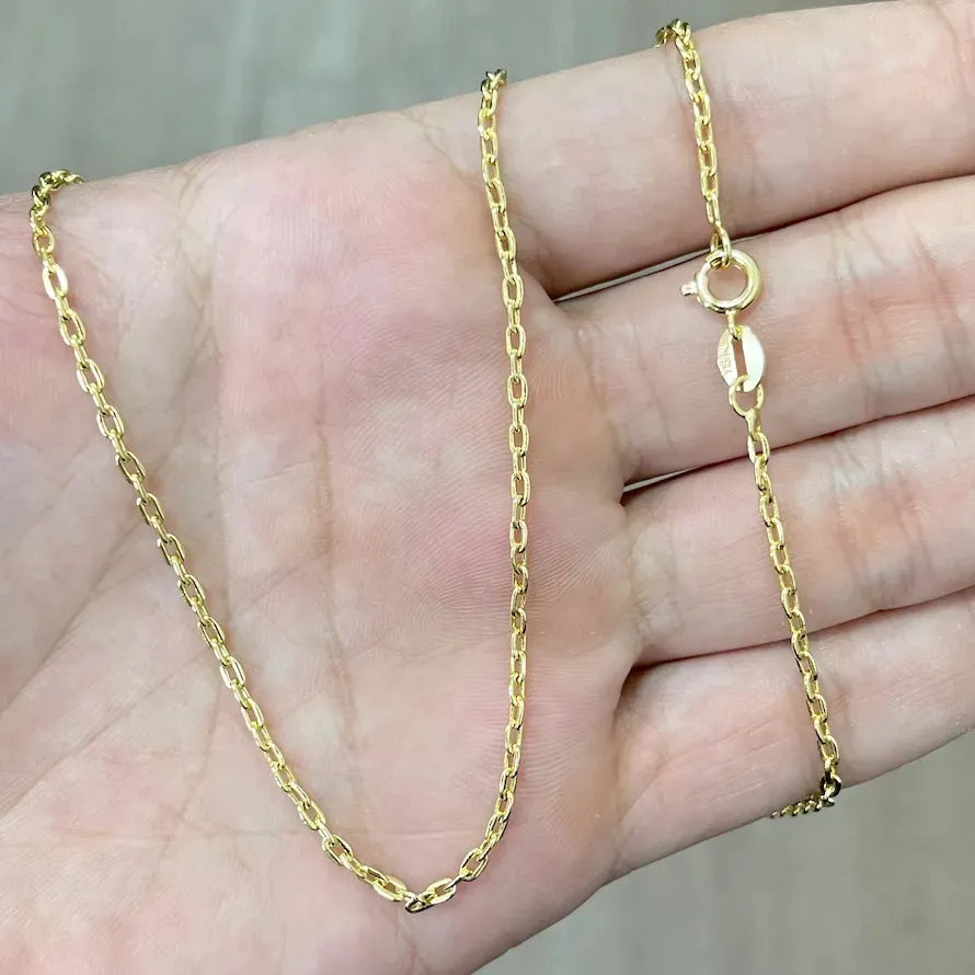 Corrente Cartier Cadeado 2mm (Banho Ouro 24K)