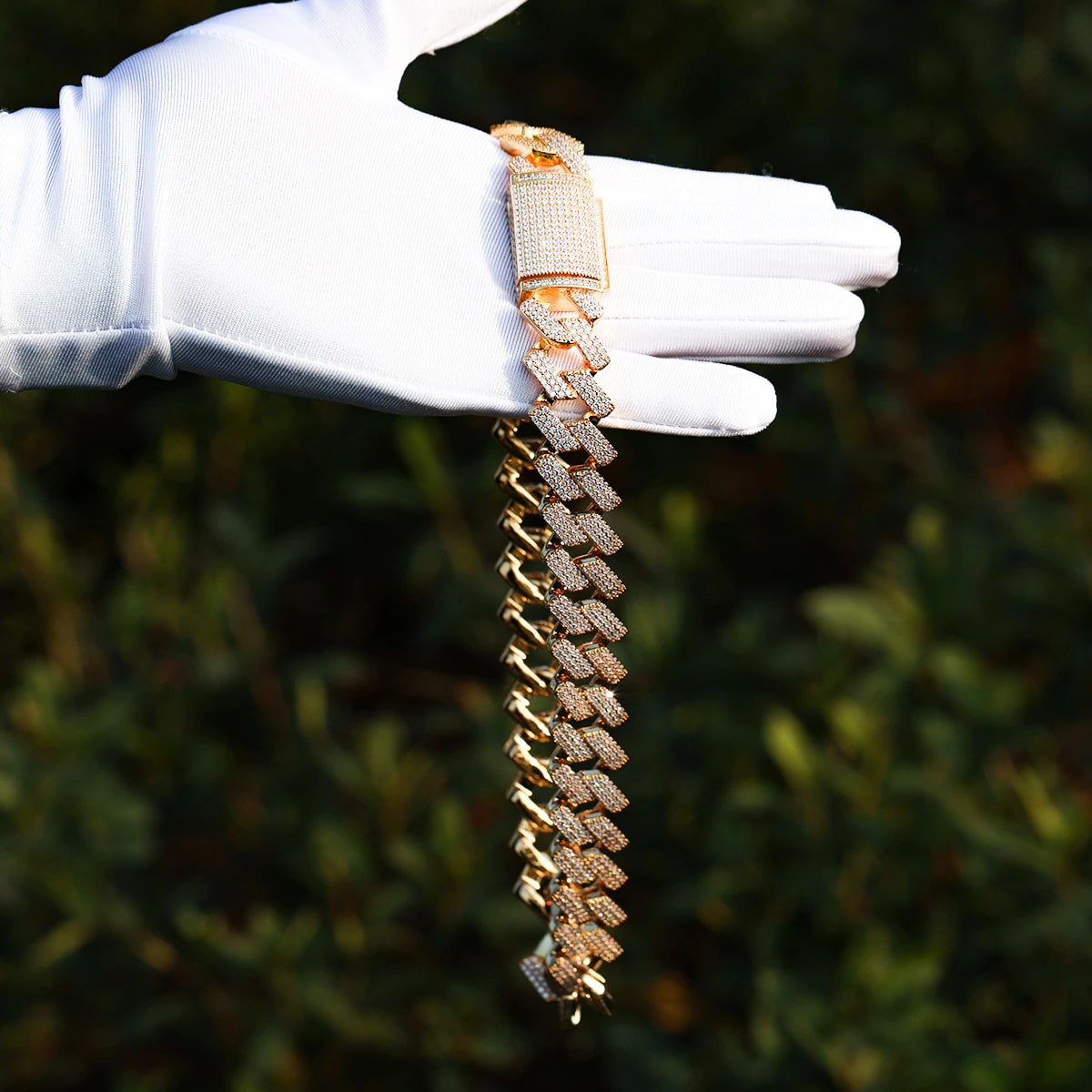 Corrente Cuban Miami Grossa 24k (Premium) Ice Cravejada 20mm