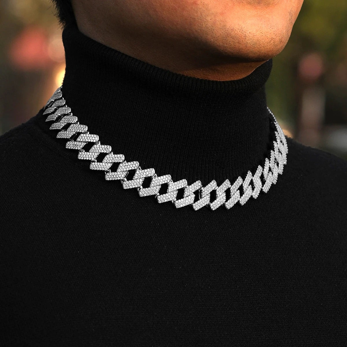 Corrente Cuban Miami Grossa 24k (Premium) Ice Cravejada 20mm