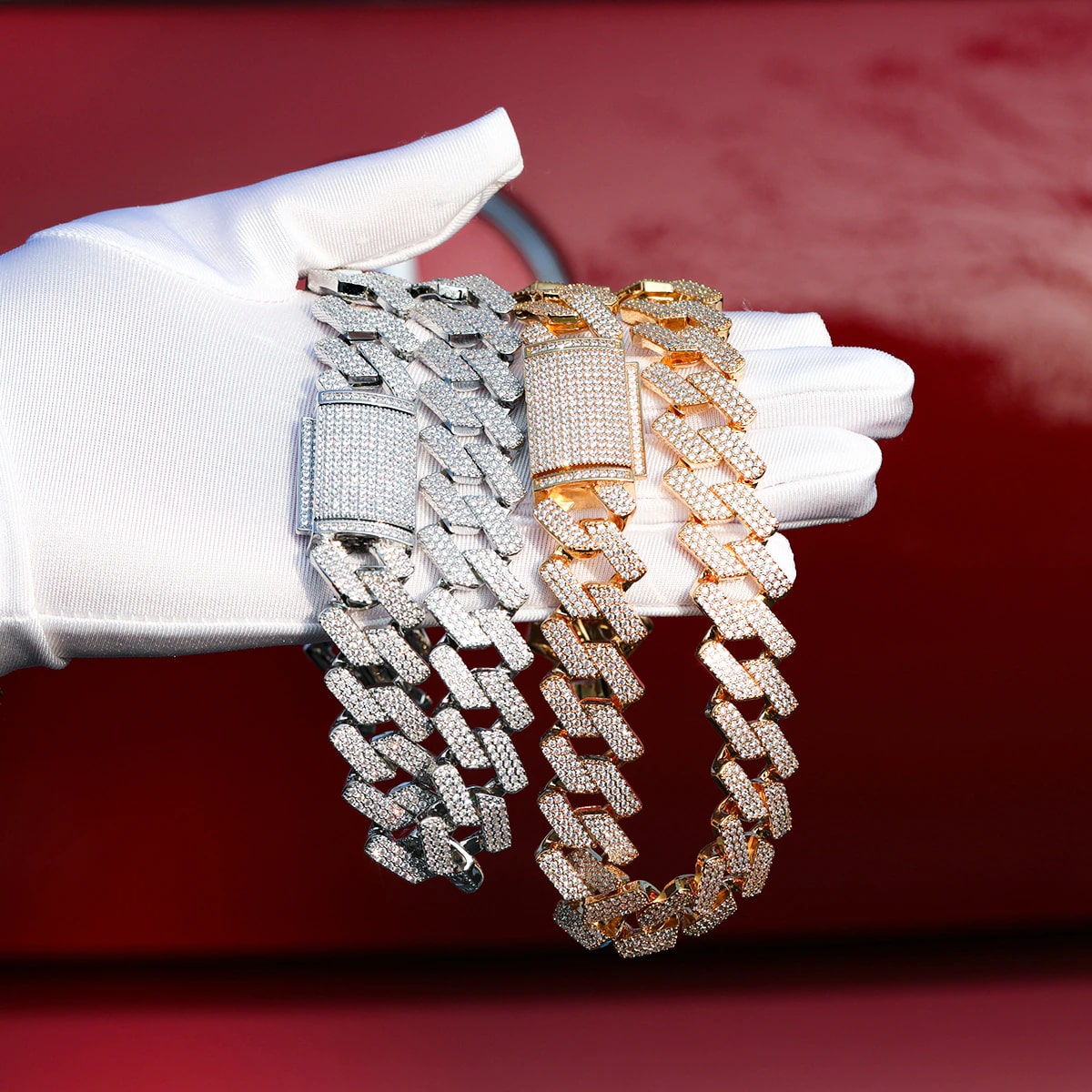 Corrente Cuban Miami Grossa 24k (Premium) Ice Cravejada 20mm