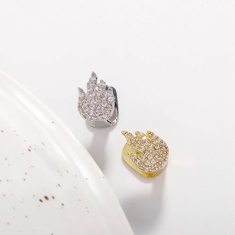 Grillz Flame Para 1 Dente (Acompanha Massa Modeladora)