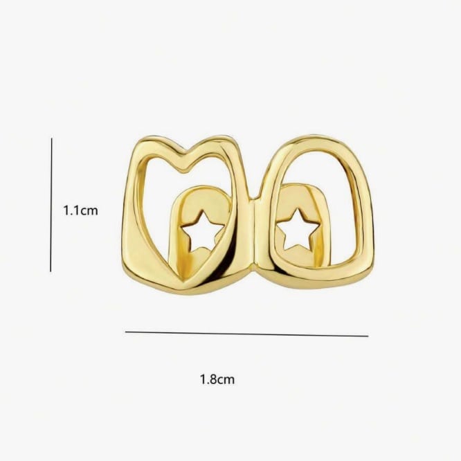 Grillz Heart para 2 dentes (Acompanha massa modeladora)