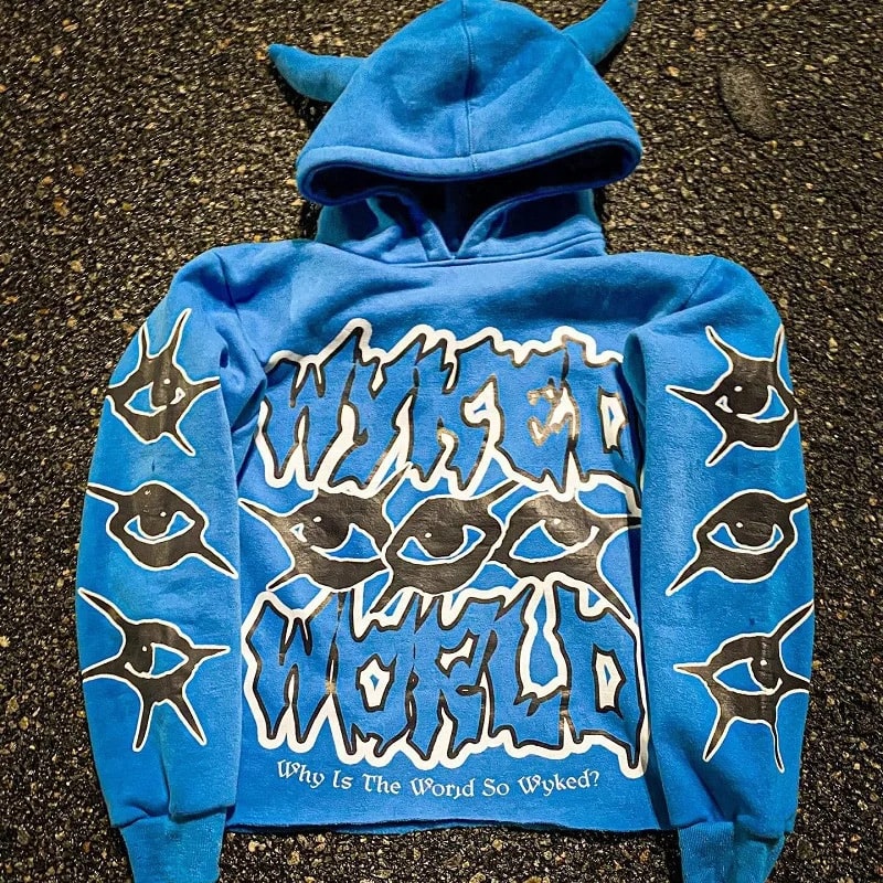 Moletom com Capuz Wyked World Azul