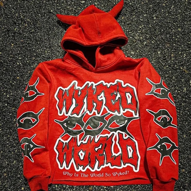 Moletom com Capuz Wyked World Vermelho