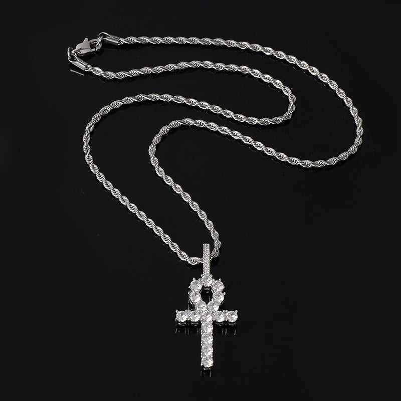 pingente-corrente-cordao-colar-cruz-ankh-egipcia-ice-cravejado-prata