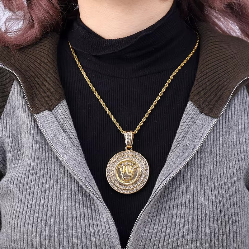 Pingente King Ice Cravejado (+ Presente: Corrente)