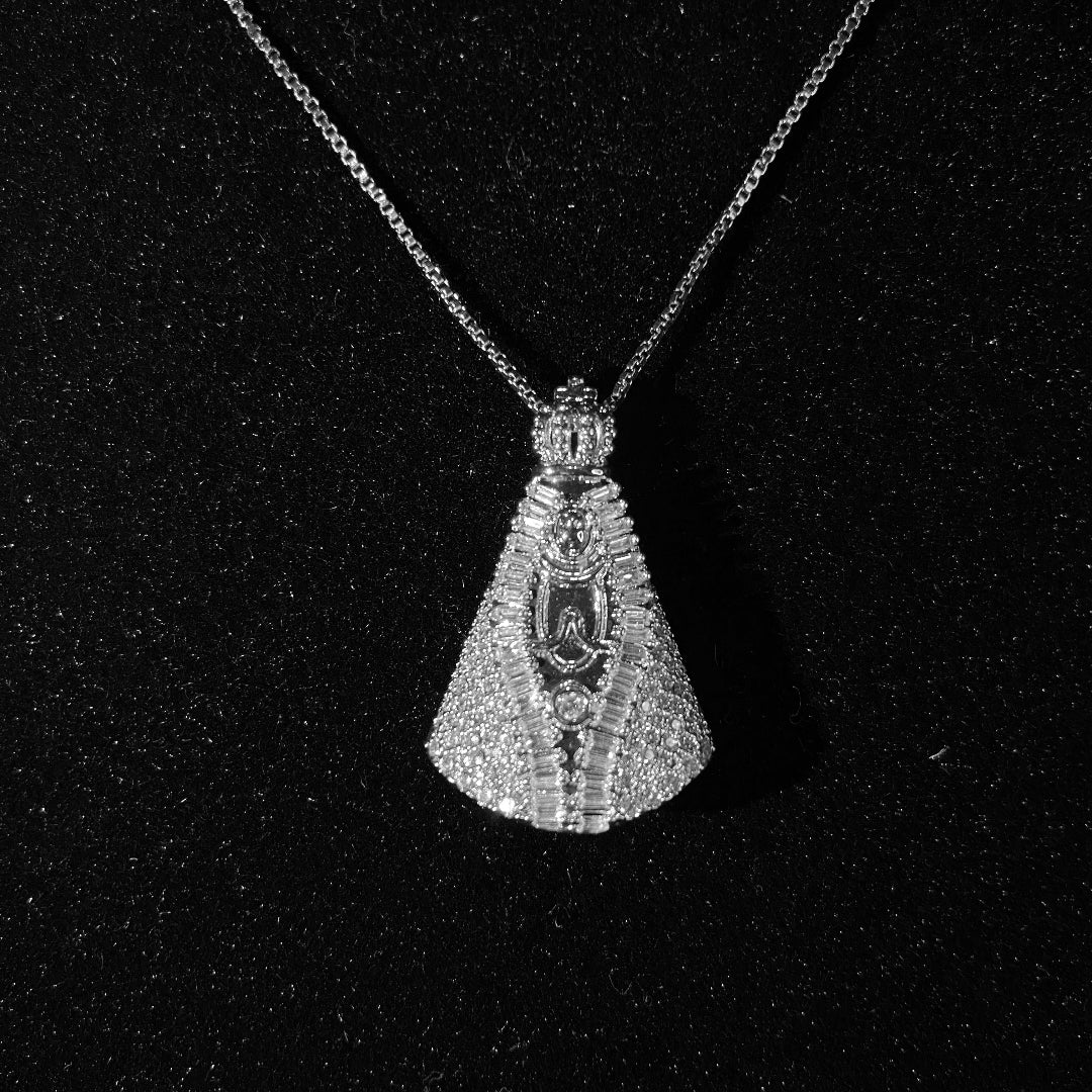 Pingente Nossa Senhora Premium Ice Cravejado (+ Presente: Corrente)