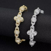 Pulseira Elo Trevo (Ice Cravejada) Premium