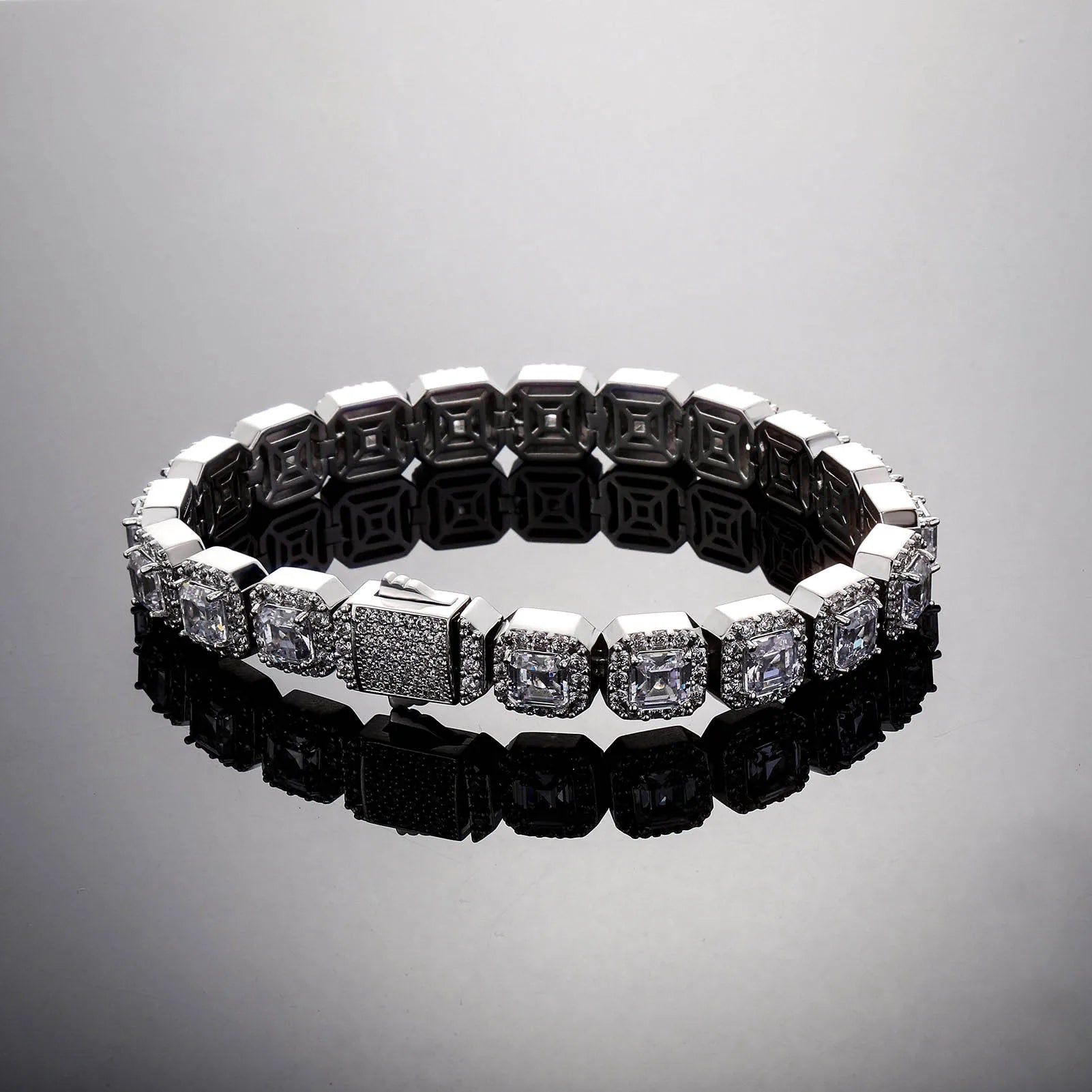 Pulseira Riviera Baguette (Ice Cravejada) 10mm