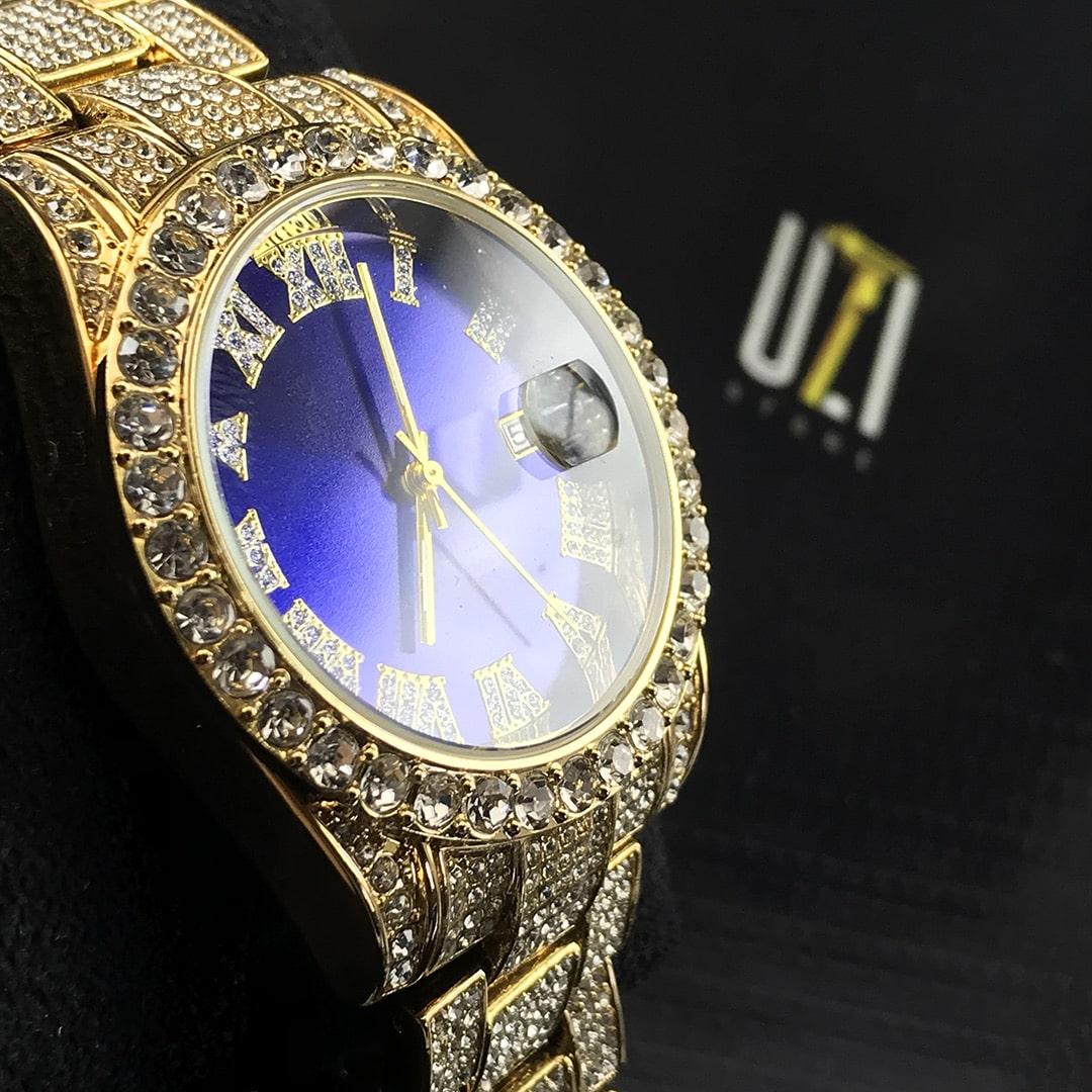 Relógio Holly (Ice Cravejado) Azul