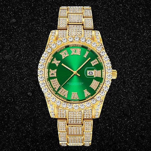 Relógio Holly (Ice Cravejado) Verde