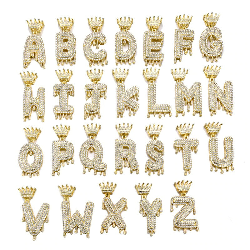 Pingente-Letra-King-Corrente-Cordao-Colar-Dourado