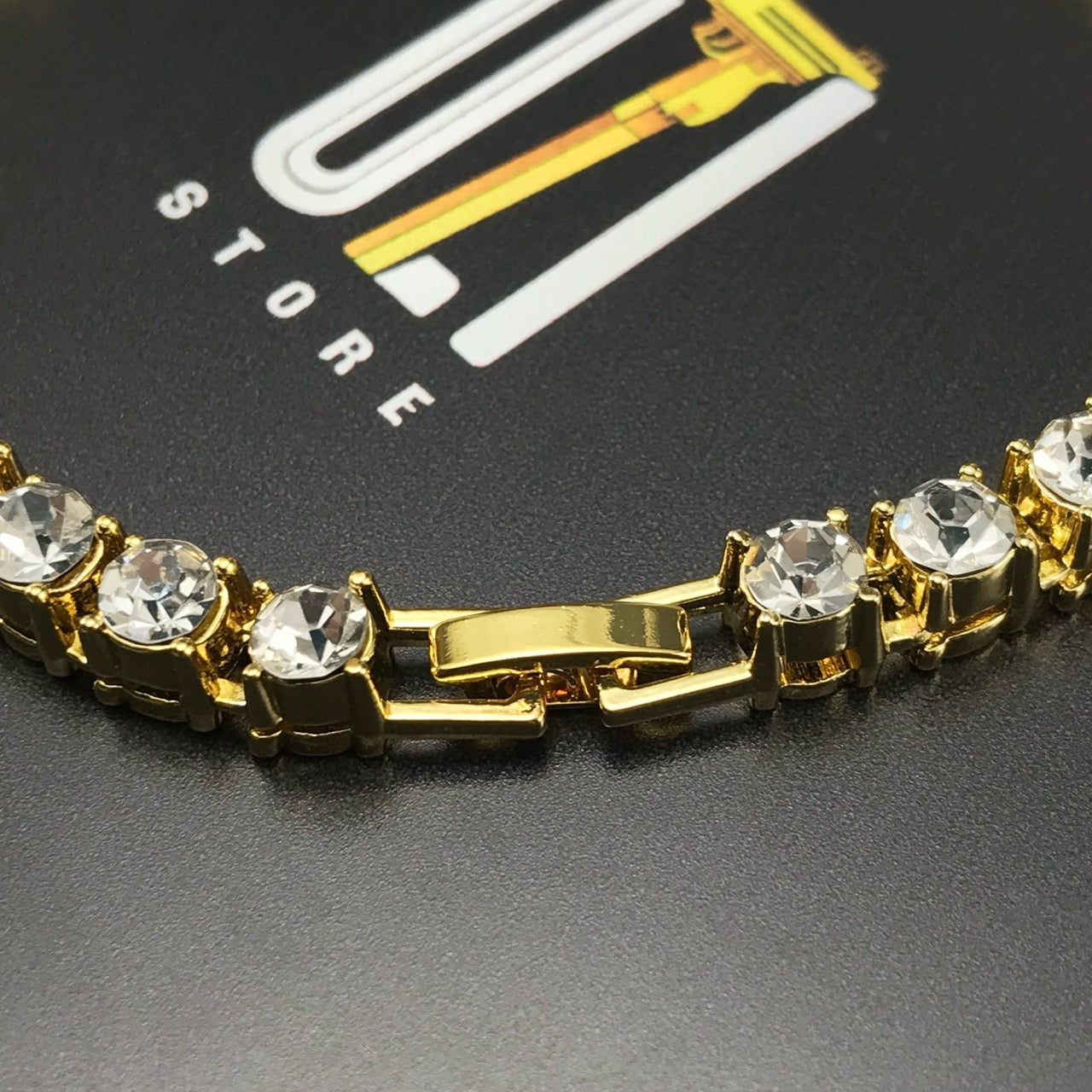 Pulseira-Riviera-Classic-Ice-Cravejada-ouro-dourada
