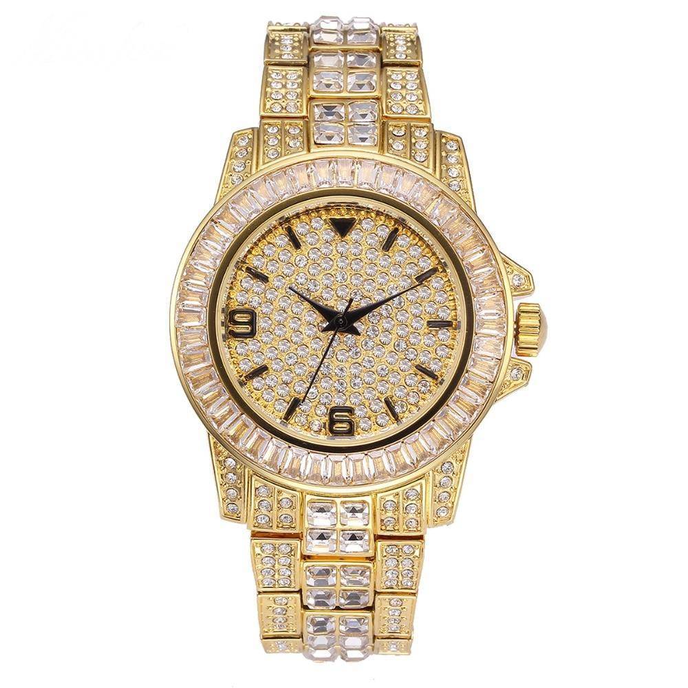 Relogio-Slim-Ice-Cravejado-Dourado