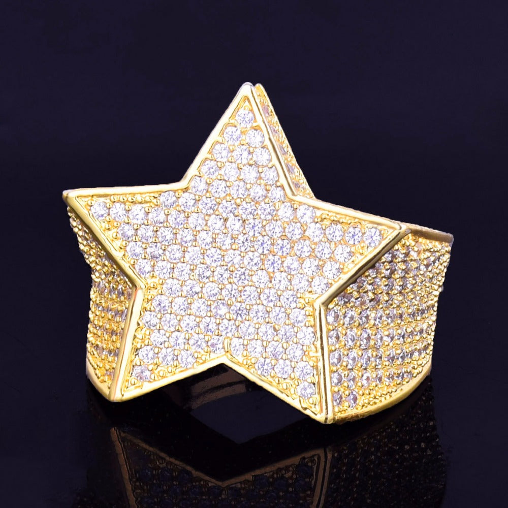 anel-dedeira-de-estrela-ice-cravejado-prata-dourado