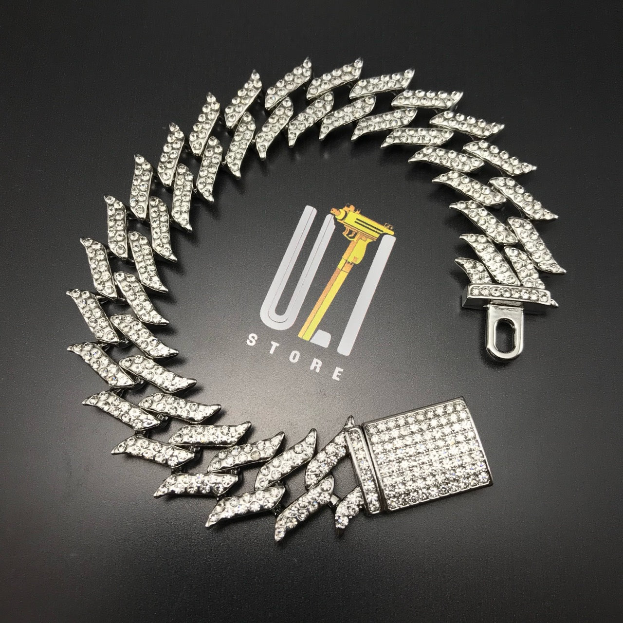 corrente-cordao-colar-cuban-flame-ice-cravejado-pulseira-prata-frete-gratis