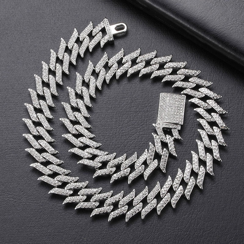 corrente-cordao-colar-cuban-flame-ice-cravejado-pulseira-prata-frete-gratis