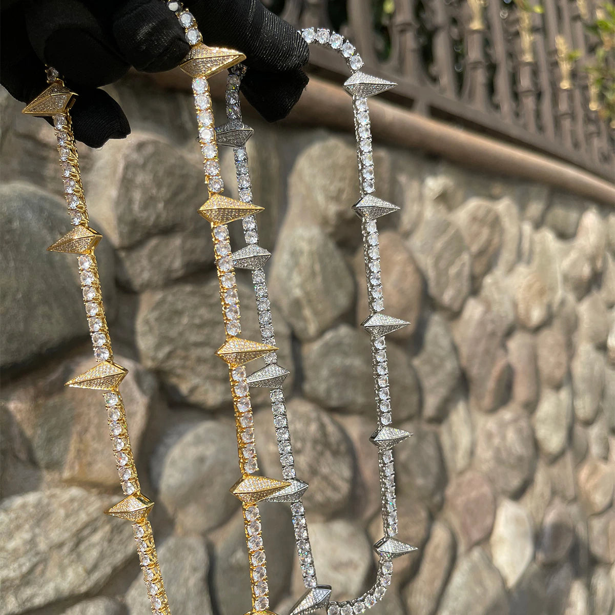 Corrente Riviera Premium Wakanda (Ice Cravejada) 4mm