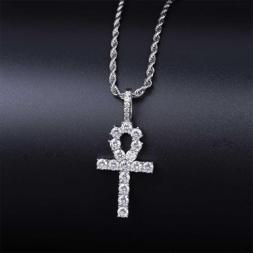 pingente-corrente-cordao-colar-cruz-ankh-egipcia-ice-cravejado-prata