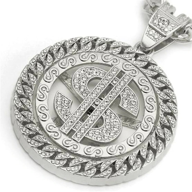 pingente-spin-money-ice-cravejado-encaixe-cuban-13mm-prata