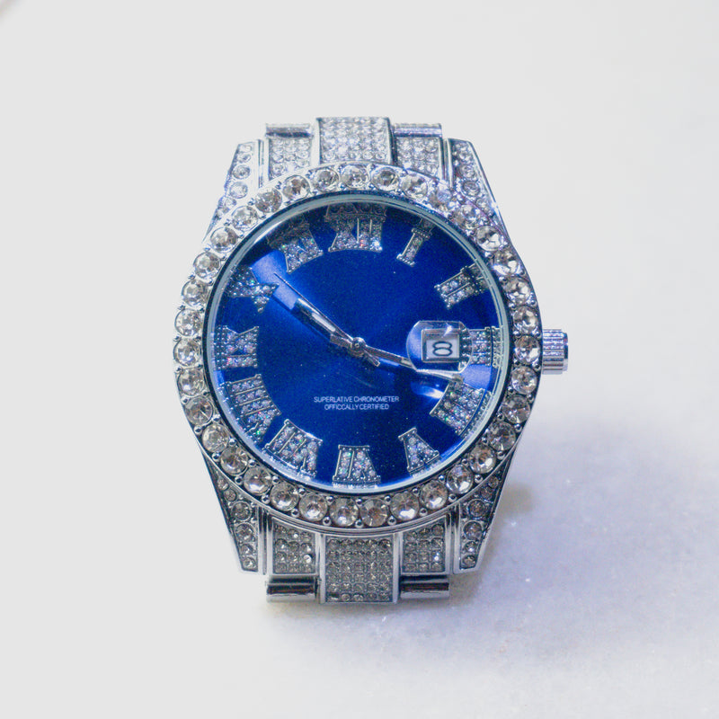 Relógio Holly (Ice Cravejado) Azul