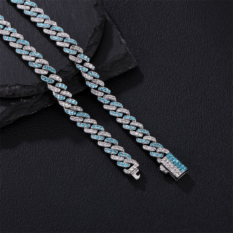 Corrente-cordao-colar-Cuban-Metade-Azul-Ice-Cravejada-9mm-prata-azul