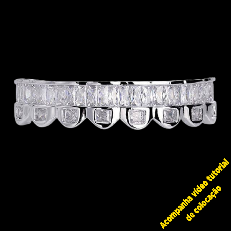 Grillz Type Quavo Ice Cravejado (Acompanha Massa Modeladora)