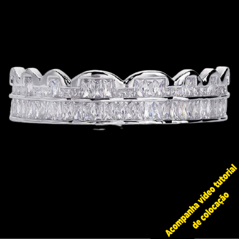Grillz Type Quavo Ice Cravejado (Acompanha Massa Modeladora)
