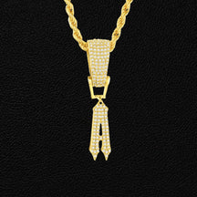 Pingente Pointed Ice Cravejado (Personalizado) + Presente: Corrente