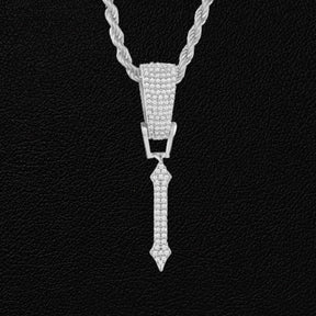 Pingente Pointed Ice Cravejado (Personalizado) + Presente: Corrente