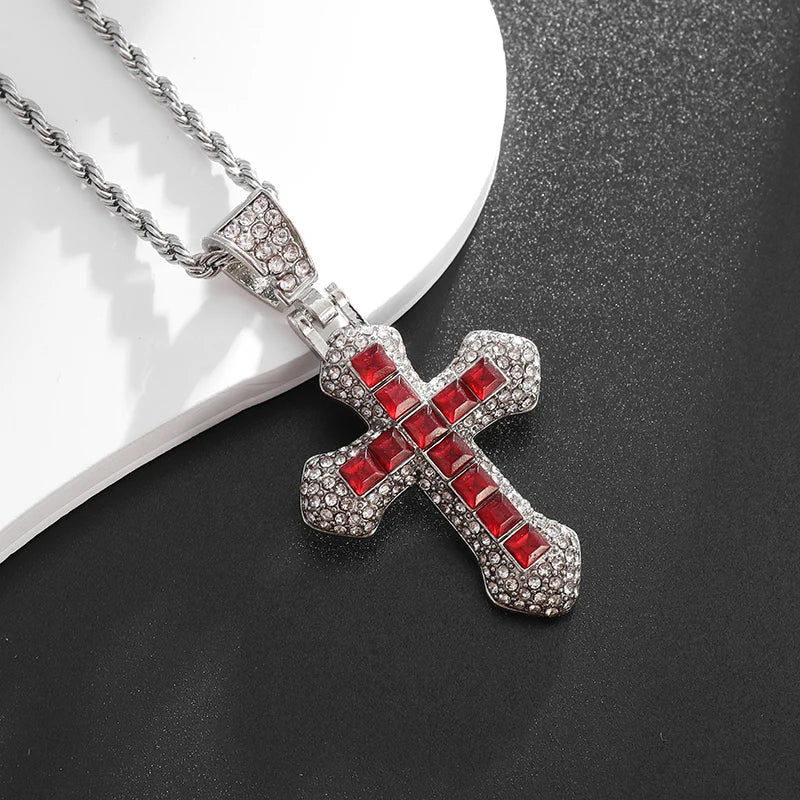 Pingente Ruby Cross (+ Presente: Corrente)