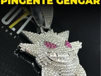 Pingente Gengar Ice Cravejado (+ Presente: Corrente Rope Chain)