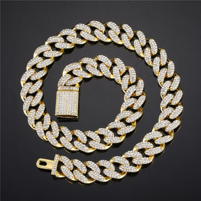 Corrente-cordao-colar-Cuban-Burly-Ice-Cravejada-dourado-ouro