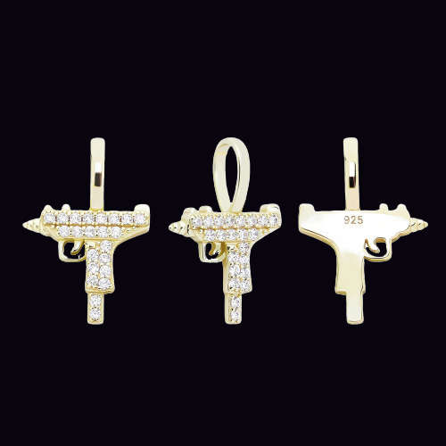 Pingente-corrente-cordao-colar-Uzi-Ice-Cravejada-em-Prata-925-ouro-dourado