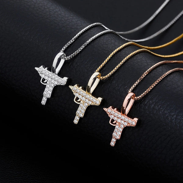 Pingente-corrente-cordao-colar-Uzi-Ice-Cravejada-em-Prata-925-ouro-dourado-prata-rose