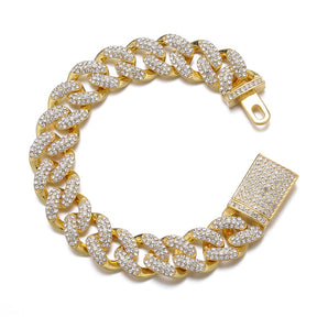 Pulseira-Cuban-2.0-Ice-Cravejada-dourada