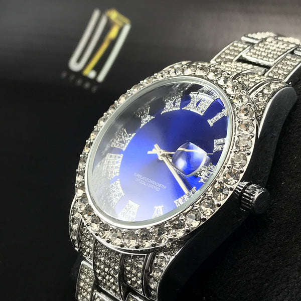 Relógio Holly (Ice Cravejado) Azul