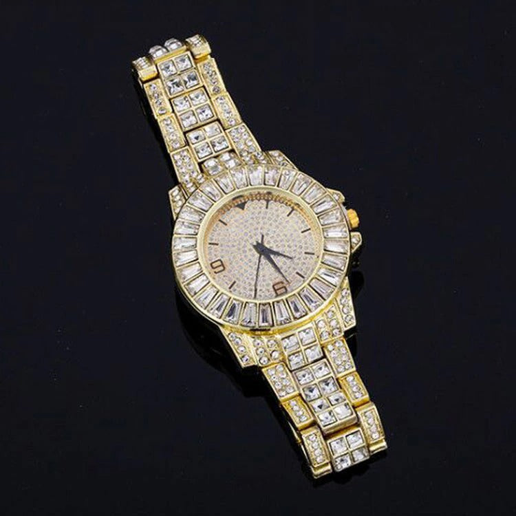 Relogio-posh-Ice-Cravejado-dourado