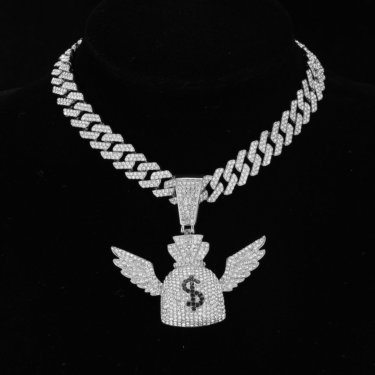      corrente-cordao-colar-cuban-miami-3-0-presente-pingente-money-bag-ice-cravejada-12mm-prata-dourado