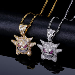 pingente-corrente-gengar-ice-cravejado-dourado-prata