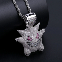    pingente-corrente-gengar-ice-cravejado-prata